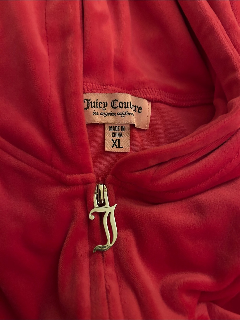 Juicy Couture women’s Hot Pink Velour Track suit with rhinestone juicy logo